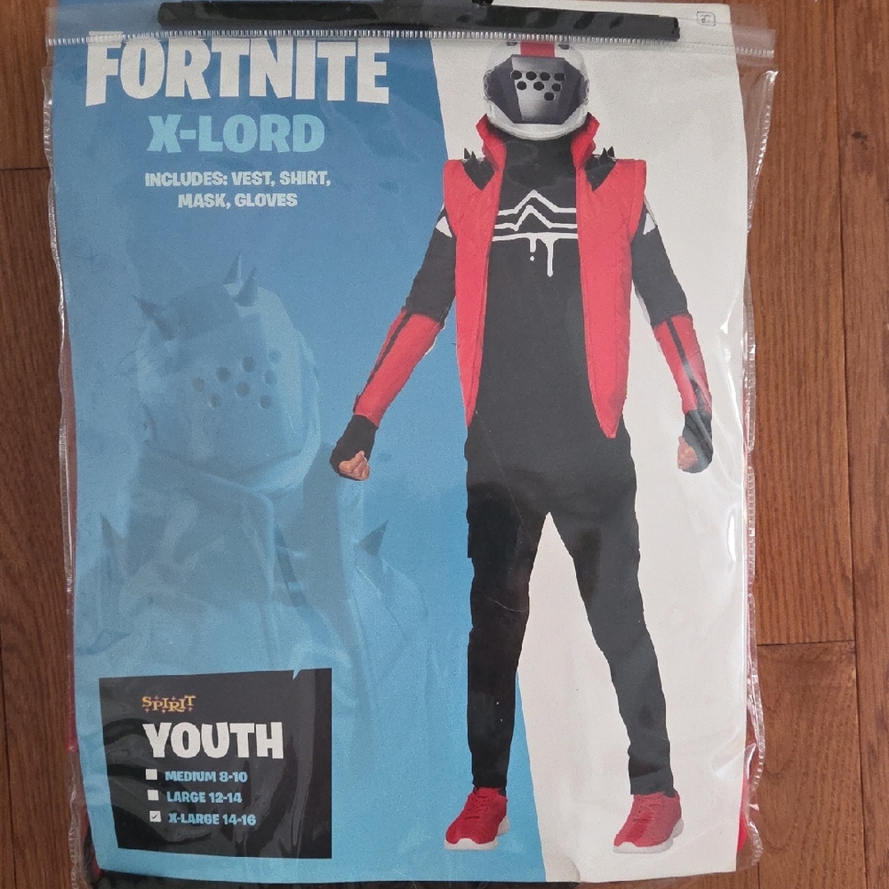 Spirit Fortnite X-Lord Youth Costume - Red and Black
